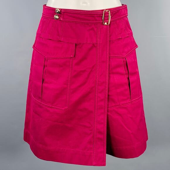 BALENCIAGA 2007 Size 4 Purple Cotton Skirt Panel Shorts - Picture 1 of 7